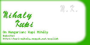 mihaly kupi business card