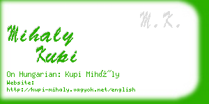 mihaly kupi business card